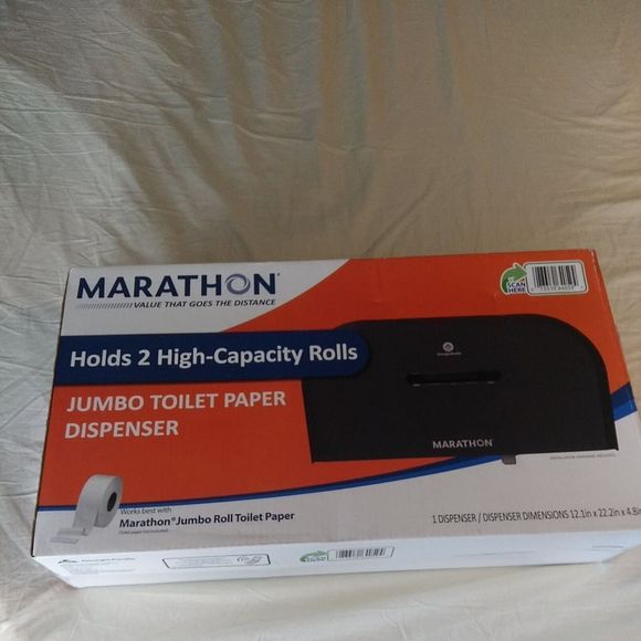 Marathon Bath Marathon 2rolljumbo Toilet Paper Dispenser Black